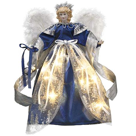 christmas tree topper blue|blue angel christmas tree topper.